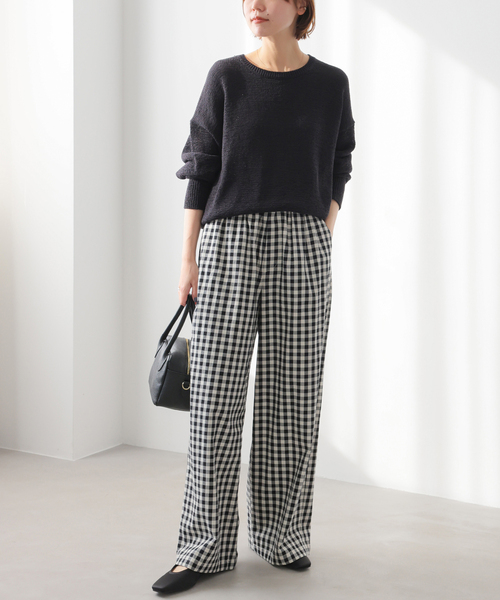 JOURNAL STANDARD relume（ジャーナルスタンダード　レリューム）の「［26SS新作］テープヤーンニュアンスプルオーバー（ニット/セーター・レディース・ブラック/ピンク/アイボリー/グレー・FREE）」の5枚目の写真