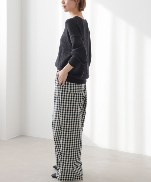 JOURNAL STANDARD relume（ジャーナルスタンダード　レリューム）の「［26SS新作］テープヤーンニュアンスプルオーバー（ニット/セーター・レディース・ブラック/ピンク/アイボリー/グレー・FREE）」の6枚目の写真