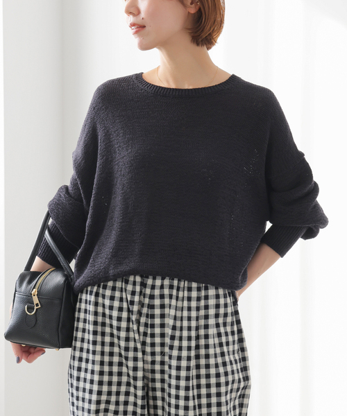 JOURNAL STANDARD relume（ジャーナルスタンダード　レリューム）の「［26SS新作］テープヤーンニュアンスプルオーバー（ニット/セーター・レディース・ブラック/ピンク/アイボリー/グレー・FREE）」の10枚目の写真