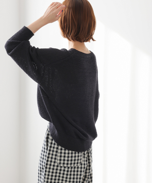JOURNAL STANDARD relume（ジャーナルスタンダード　レリューム）の「［26SS新作］テープヤーンニュアンスプルオーバー（ニット/セーター・レディース・ブラック/ピンク/アイボリー/グレー・FREE）」の12枚目の写真