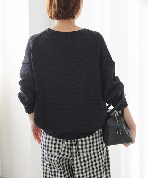 JOURNAL STANDARD relume（ジャーナルスタンダード　レリューム）の「［26SS新作］テープヤーンニュアンスプルオーバー（ニット/セーター・レディース・ブラック/ピンク/アイボリー/グレー・FREE）」の13枚目の写真