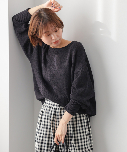 JOURNAL STANDARD relume（ジャーナルスタンダード　レリューム）の「［26SS新作］テープヤーンニュアンスプルオーバー（ニット/セーター・レディース・ブラック/ピンク/アイボリー/グレー・FREE）」の14枚目の写真