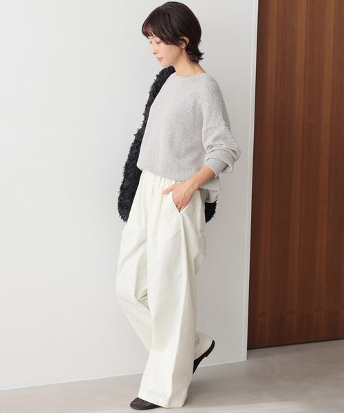 JOURNAL STANDARD relume（ジャーナルスタンダード　レリューム）の「［26SS新作］テープヤーンニュアンスプルオーバー（ニット/セーター・レディース・ブラック/ピンク/アイボリー/グレー・FREE）」の16枚目の写真