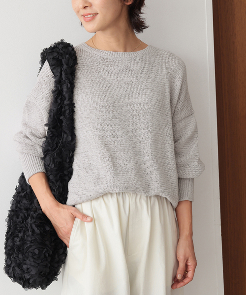 JOURNAL STANDARD relume（ジャーナルスタンダード　レリューム）の「［26SS新作］テープヤーンニュアンスプルオーバー（ニット/セーター・レディース・ブラック/ピンク/アイボリー/グレー・FREE）」の19枚目の写真