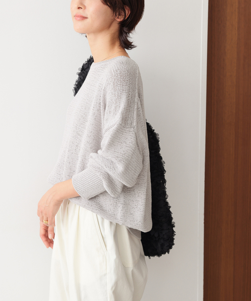 JOURNAL STANDARD relume（ジャーナルスタンダード　レリューム）の「［26SS新作］テープヤーンニュアンスプルオーバー（ニット/セーター・レディース・ブラック/ピンク/アイボリー/グレー・FREE）」の21枚目の写真