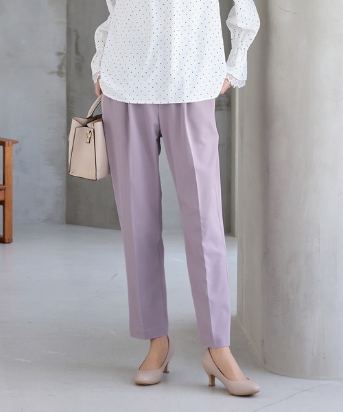 Honeys（ハニーズ）の「【美ージー・ストレッチ・マシンウォッシャブル・イージーケア】美ージーテーパード（股下６０ｃｍ）（スラックス・レディース・ネイビー/ミント/ラベンダー/ピンク/ライトグレー系2/ライトグレー系1/ブラック・3L/L/LL/M/S/SS）」の6枚目の写真