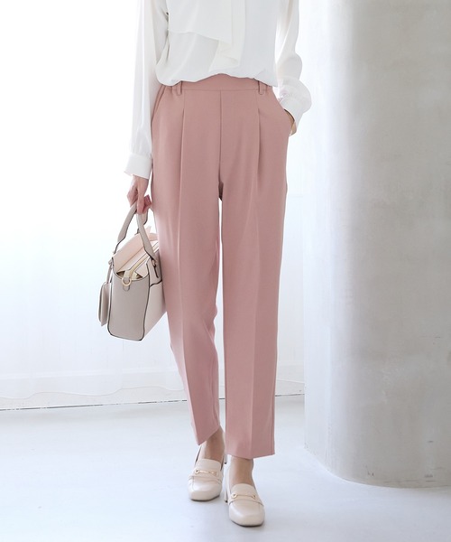 Honeys（ハニーズ）の「【美ージー・ストレッチ・マシンウォッシャブル・イージーケア】美ージーテーパード（股下６０ｃｍ）（スラックス・レディース・ネイビー/ミント/ラベンダー/ピンク/ライトグレー系2/ライトグレー系1/ブラック・3L/L/LL/M/S/SS）」の7枚目の写真