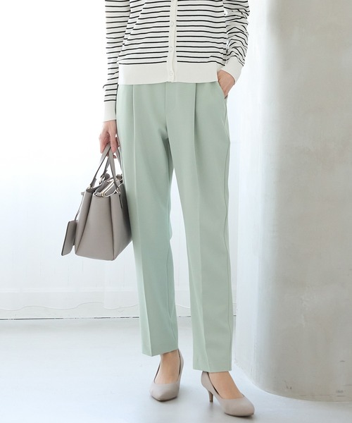 Honeys（ハニーズ）の「【美ージー・ストレッチ・マシンウォッシャブル・イージーケア】美ージーテーパード（股下６０ｃｍ）（スラックス・レディース・ネイビー/ミント/ラベンダー/ピンク/ライトグレー系2/ライトグレー系1/ブラック・3L/L/LL/M/S/SS）」の5枚目の写真