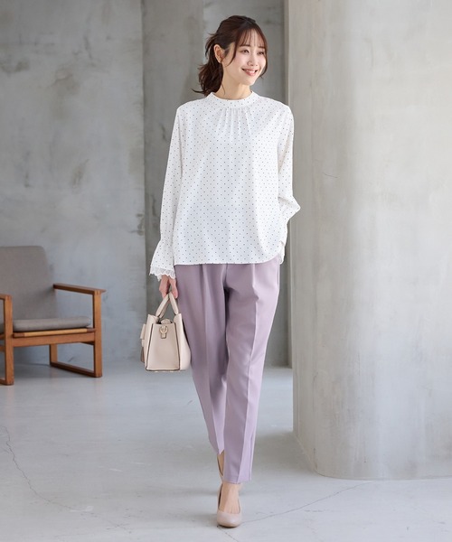 Honeys（ハニーズ）の「【美ージー・ストレッチ・マシンウォッシャブル・イージーケア】美ージーテーパード（股下６０ｃｍ）（スラックス・レディース・ネイビー/ミント/ラベンダー/ピンク/ライトグレー系2/ライトグレー系1/ブラック・3L/L/LL/M/S/SS）」の17枚目の写真