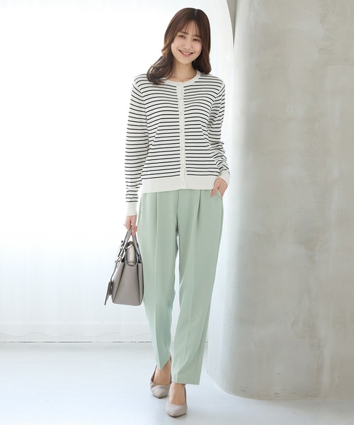 Honeys（ハニーズ）の「【美ージー・ストレッチ・マシンウォッシャブル・イージーケア】美ージーテーパード（股下６０ｃｍ）（スラックス・レディース・ネイビー/ミント/ラベンダー/ピンク/ライトグレー系2/ライトグレー系1/ブラック・3L/L/LL/M/S/SS）」の19枚目の写真