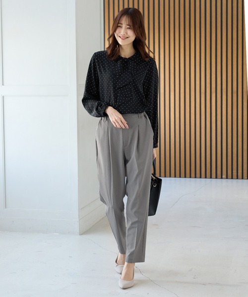 Honeys（ハニーズ）の「【美ージー・ストレッチ・マシンウォッシャブル・イージーケア】美ージーテーパード（股下６０ｃｍ）（スラックス・レディース・ネイビー/ミント/ラベンダー/ピンク/ライトグレー系2/ライトグレー系1/ブラック・3L/L/LL/M/S/SS）」の22枚目の写真