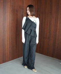 SANSeLF | 【SANSeLF】 マルチウェイ裾フリルエプロンレイヤードワイドパンツ saw25a068(その他パンツ)