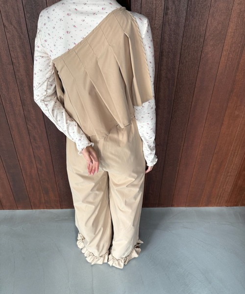 SANSeLF（サンセルフ）の「【SANSeLF】 マルチウェイ裾フリルエプロンレイヤードワイドパンツ saw25a068（その他パンツ・レディース・ブラック/ベージュ・FREE）」の6枚目の写真