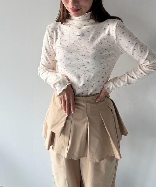 SANSeLF（サンセルフ）の「【SANSeLF】 マルチウェイ裾フリルエプロンレイヤードワイドパンツ saw25a068（その他パンツ・レディース・ブラック/ベージュ・FREE）」の5枚目の写真