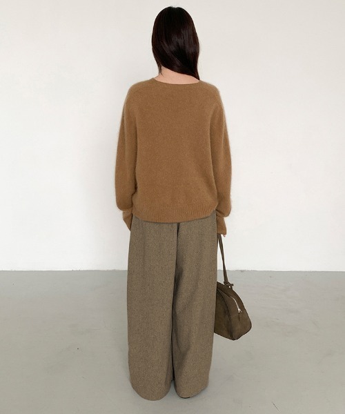 WEGO(ウィゴー)の「WEGO/ゆったりシルエットワイドストレートレッグパンツ(その他パンツ・レディース・ブラック/グレー・LARGE/MEDIUM)」の6枚目の写真