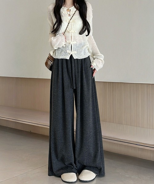 WEGO(ウィゴー)の「WEGO/ゆったりシルエットワイドストレートレッグパンツ(その他パンツ・レディース・ブラック/グレー・LARGE/MEDIUM)」の14枚目の写真