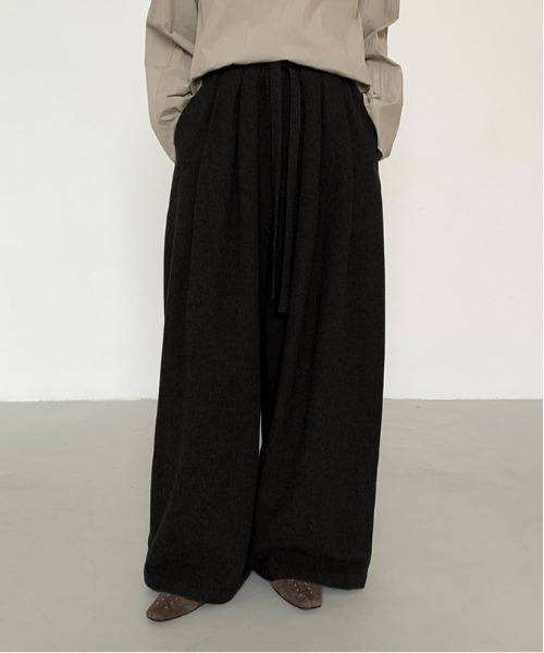 WEGO(ウィゴー)の「WEGO/ゆったりシルエットワイドストレートレッグパンツ(その他パンツ・レディース・ブラック/グレー・LARGE/MEDIUM)」の11枚目の写真