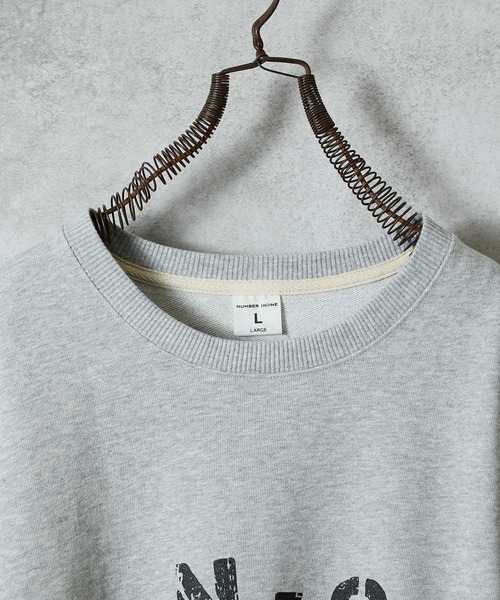 NUMBER (N)INE（ナンバーナイン）の「N-9 PRINTED CLASSIC CREWNECK SWEATSHIRT / エヌ ナイン ロゴプリント クラシック クルーネック スウェットシャツ（スウェット・メンズ・トップグレー・M/XL/L）」の4枚目の写真