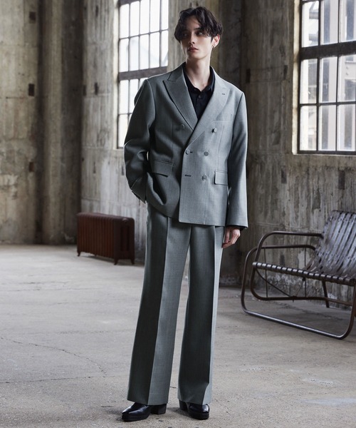 CLEL（クレイル）の「【CLEL core.】Super 100s Bishu Wool Double Tailored Jacket / スーパー100s 尾州ウールダブルテーラードジャケット（テーラードジャケット・メンズ・グレー/ブラック・M/S/L）」の10枚目の写真