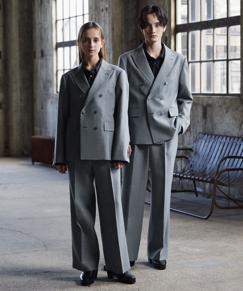 CLEL（クレイル）の「【CLEL core.】Super 100s Bishu Wool Double Tailored Jacket / スーパー100s 尾州ウールダブルテーラードジャケット（テーラードジャケット・メンズ・グレー/ブラック・M/S/L）」の14枚目の写真