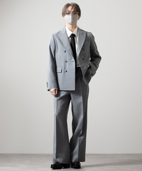CLEL（クレイル）の「【CLEL core.】Super 100s Bishu Wool Double Tailored Jacket / スーパー100s 尾州ウールダブルテーラードジャケット（テーラードジャケット・メンズ・グレー/ブラック・M/S/L）」の18枚目の写真