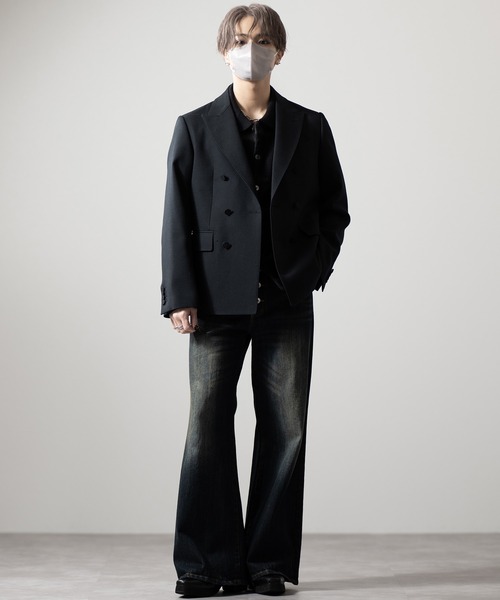 CLEL（クレイル）の「【CLEL core.】Super 100s Bishu Wool Double Tailored Jacket / スーパー100s 尾州ウールダブルテーラードジャケット（テーラードジャケット・メンズ・グレー/ブラック・M/S/L）」の20枚目の写真