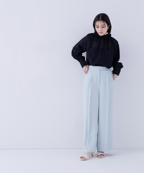 NATURAL BEAUTY BASIC（ナチュラルビューティーベーシック）の「◇2wayシアーボウタイブラウス（シャツ/ブラウス・レディース・ブラック/オフホワイト/ベージュ/ピンク/オレンジ・SMALL/MEDIUM）」の17枚目の写真