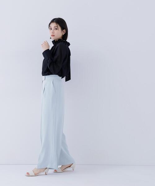 NATURAL BEAUTY BASIC（ナチュラルビューティーベーシック）の「◇2wayシアーボウタイブラウス（シャツ/ブラウス・レディース・ブラック/オフホワイト/ベージュ/ピンク/オレンジ・SMALL/MEDIUM）」の18枚目の写真