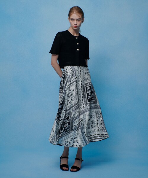 LOULOU WILLOUGHBY（ルルウィルビー）の「【LOULOU WILLOUGHBY】メッシュクロッシェボレロカーディガン（カーディガン/ボレロ・レディース・ブラック/オフホワイト・2）」の18枚目の写真