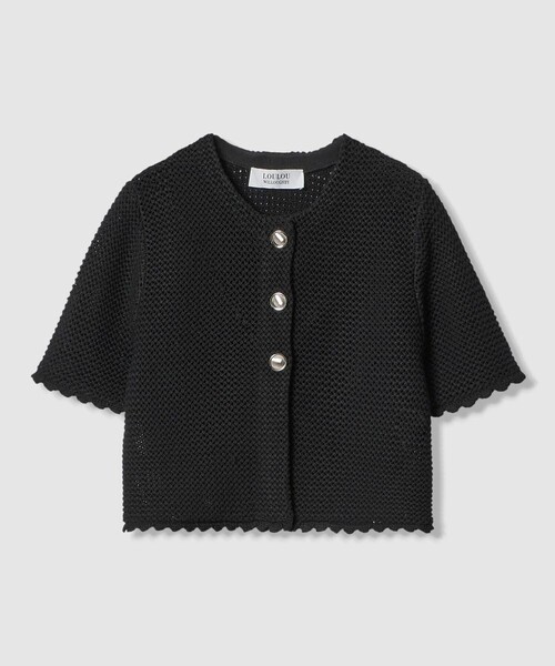 LOULOU WILLOUGHBY（ルルウィルビー）の「【LOULOU WILLOUGHBY】メッシュクロッシェボレロカーディガン（カーディガン/ボレロ・レディース・ブラック/オフホワイト・2）」の20枚目の写真