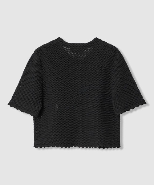 LOULOU WILLOUGHBY（ルルウィルビー）の「【LOULOU WILLOUGHBY】メッシュクロッシェボレロカーディガン（カーディガン/ボレロ・レディース・ブラック/オフホワイト・2）」の21枚目の写真