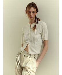 LETQSTUDIO（レチケットスタジオ）の「サマーウールケーブルカーディガン4カラー（ニット/セーター）」