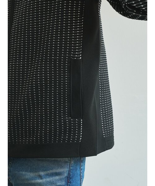 g-stage（ジーステージ）の「【G-STAGE】 ワッフル柄ジャガードブルゾン（ブルゾン・メンズ・ブラック/ベージュ系・46/50/48）」の10枚目の写真