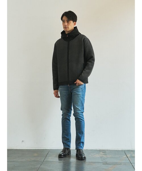 g-stage（ジーステージ）の「【G-STAGE】 ワッフル柄ジャガードブルゾン（ブルゾン・メンズ・ブラック/ベージュ系・46/50/48）」の13枚目の写真