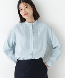 human woman（ヒューマンウーマン）の「◆レースドッキングバンドカラーブラウス（シャツ/ブラウス）」