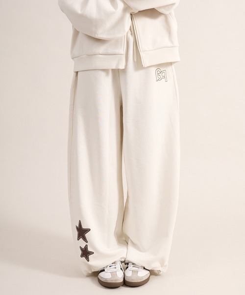 apres jour mignon（アプレジュールミニョン）の「【セットアップ着用可能】アップリケスウェットパンツ（スウェットパンツ・レディース・ネイビー/アイボリー/杢グレー・SMALL/LARGE/MEDIUM）」の4枚目の写真