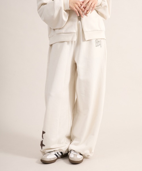 apres jour mignon（アプレジュールミニョン）の「【セットアップ着用可能】アップリケスウェットパンツ（スウェットパンツ・レディース・ネイビー/アイボリー/杢グレー・SMALL/LARGE/MEDIUM）」の5枚目の写真