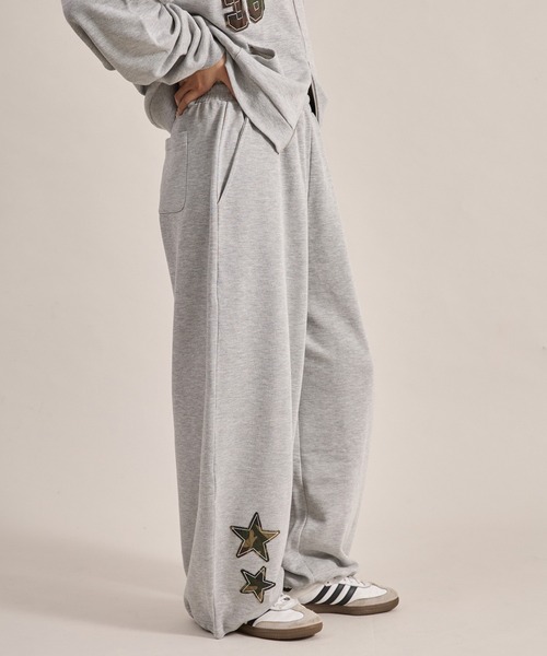 apres jour mignon（アプレジュールミニョン）の「【セットアップ着用可能】アップリケスウェットパンツ（スウェットパンツ・レディース・ネイビー/アイボリー/杢グレー・SMALL/LARGE/MEDIUM）」の7枚目の写真