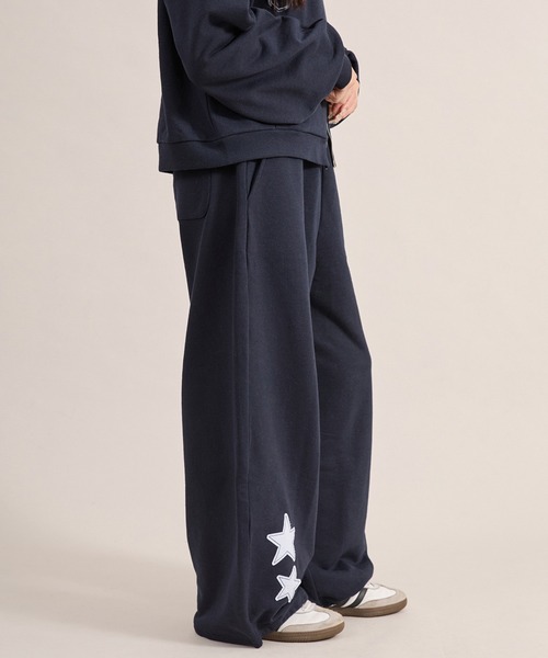 apres jour mignon（アプレジュールミニョン）の「【セットアップ着用可能】アップリケスウェットパンツ（スウェットパンツ・レディース・ネイビー/アイボリー/杢グレー・SMALL/LARGE/MEDIUM）」の11枚目の写真