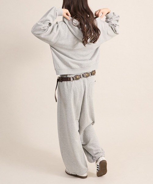 apres jour mignon（アプレジュールミニョン）の「【セットアップ着用可能】アップリケスウェットパンツ（スウェットパンツ・レディース・ネイビー/アイボリー/杢グレー・SMALL/LARGE/MEDIUM）」の20枚目の写真