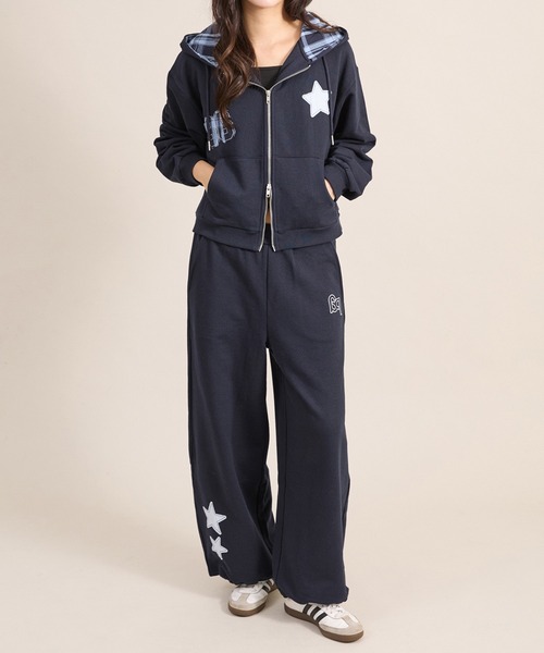 apres jour mignon（アプレジュールミニョン）の「【セットアップ着用可能】アップリケスウェットパンツ（スウェットパンツ・レディース・ネイビー/アイボリー/杢グレー・SMALL/LARGE/MEDIUM）」の22枚目の写真