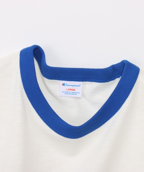 Champion(チャンピオン)の「【Champion/チャンピオン】メンズ メンズカジュアル ショートスリーブリンガーTシャツ(Tシャツ/カットソー・メンズ・ベージュ系その他3/ヘザーグレー/ホワイト・MEDIUM/X-LARGE/LARGE)」の5枚目の写真