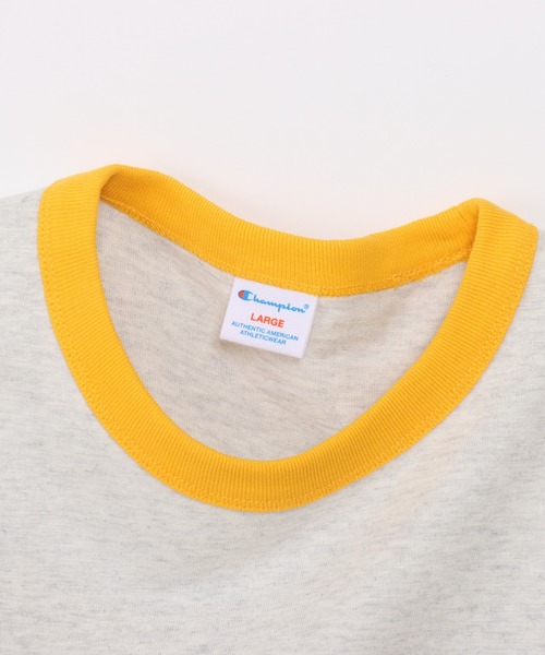 Champion(チャンピオン)の「【Champion/チャンピオン】メンズ メンズカジュアル ショートスリーブリンガーTシャツ(Tシャツ/カットソー・メンズ・ベージュ系その他3/ヘザーグレー/ホワイト・MEDIUM/X-LARGE/LARGE)」の8枚目の写真