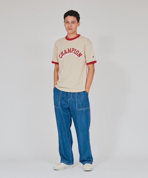 Champion(チャンピオン)の「【Champion/チャンピオン】メンズ メンズカジュアル ショートスリーブリンガーTシャツ(Tシャツ/カットソー・メンズ・ベージュ系その他3/ヘザーグレー/ホワイト・MEDIUM/X-LARGE/LARGE)」の12枚目の写真