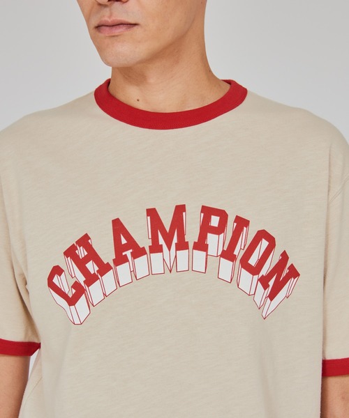 Champion(チャンピオン)の「【Champion/チャンピオン】メンズ メンズカジュアル ショートスリーブリンガーTシャツ(Tシャツ/カットソー・メンズ・ベージュ系その他3/ヘザーグレー/ホワイト・MEDIUM/X-LARGE/LARGE)」の9枚目の写真