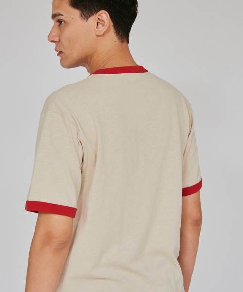 Champion(チャンピオン)の「【Champion/チャンピオン】メンズ メンズカジュアル ショートスリーブリンガーTシャツ(Tシャツ/カットソー・メンズ・ベージュ系その他3/ヘザーグレー/ホワイト・MEDIUM/X-LARGE/LARGE)」の11枚目の写真