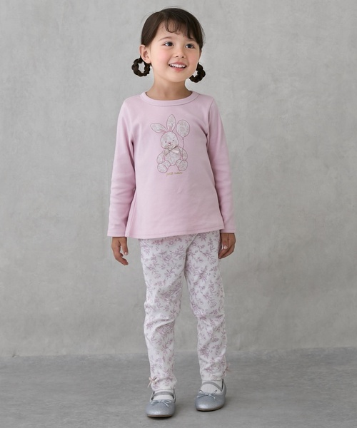 petit main（プティマイン）の「【プティプラ】GIRLS長袖Tシャツ（Tシャツ/カットソー・キッズ・ライトグリーン/ピンク/ライトブルー/アイボリー/ライトピンク/ネイビー/イエロー/ドット/オフホワイト/ラベンダー・90cm/80ｃｍ/130cm/100cm/110cm/120cm）」の18枚目の写真