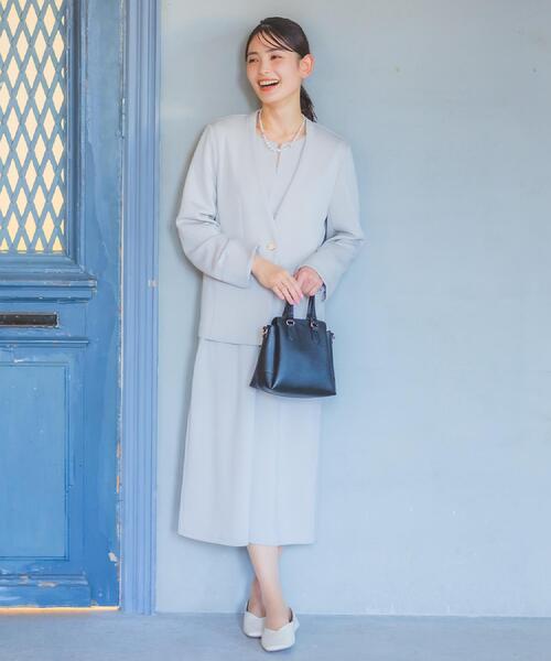 ITS'DEMO（イッツデモ）の「＜楽もち＞軽量PU三層2WAYトート（ハンドバッグ・レディース・ワインレッド/ライトグレー/ブラック・00）」の6枚目の写真