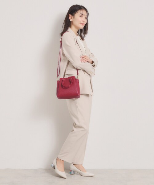 ITS'DEMO（イッツデモ）の「＜楽もち＞軽量PU三層2WAYトート（ハンドバッグ・レディース・ワインレッド/ライトグレー/ブラック・00）」の14枚目の写真