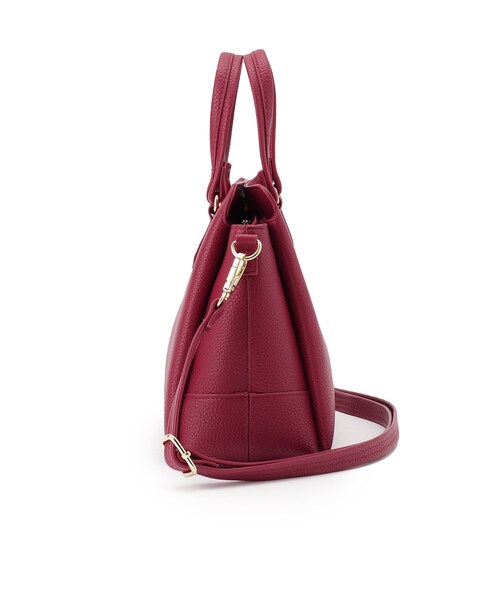 ITS'DEMO（イッツデモ）の「＜楽もち＞軽量PU三層2WAYトート（ハンドバッグ・レディース・ワインレッド/ライトグレー/ブラック・00）」の18枚目の写真